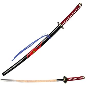 黒と赤の模造刀2本　模擬刀　武具　コスプレ　刃　刃文　コメント希望　沖縄離島不可 ta-neu-148-x1.jpg